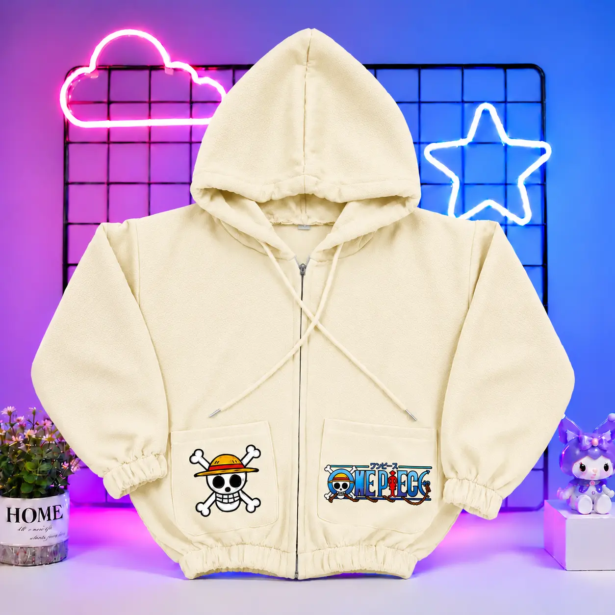 Hoodie Anak Unisex Untuk Laki-Laki Perempuan One Piece Untuk Usia 1-10Tahun
