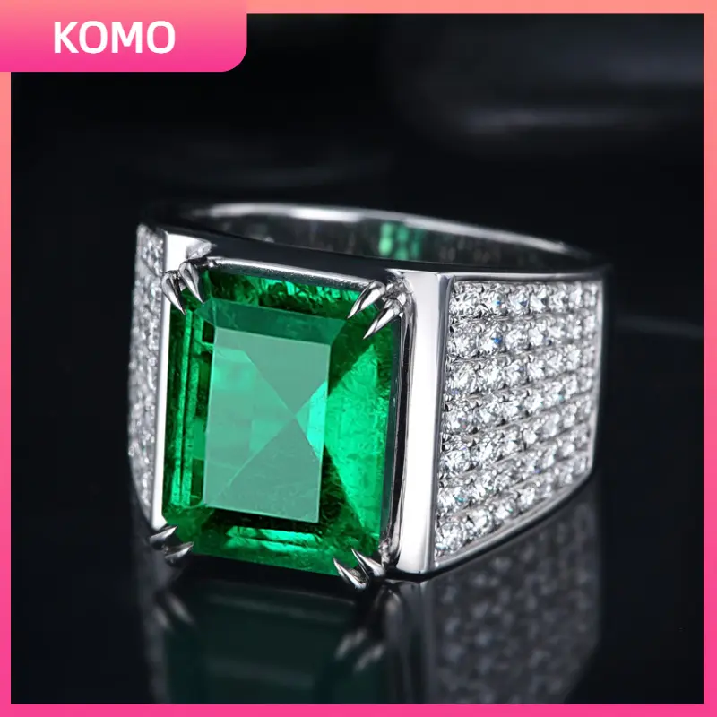 【# 106 KOMO LIMITED】Green adjustable men's ring