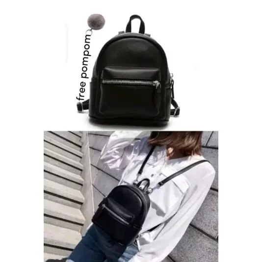 Tas Ransel Selmpang Mini Wanita Backpack Sekolah Kulit Cewek Perempuan 1