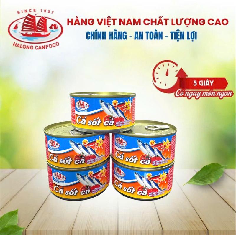 Combo 5 hộp cá sốt cà 175g - Ăn với cơm bún tiện lợi - Đồ Hộp Hạ Long