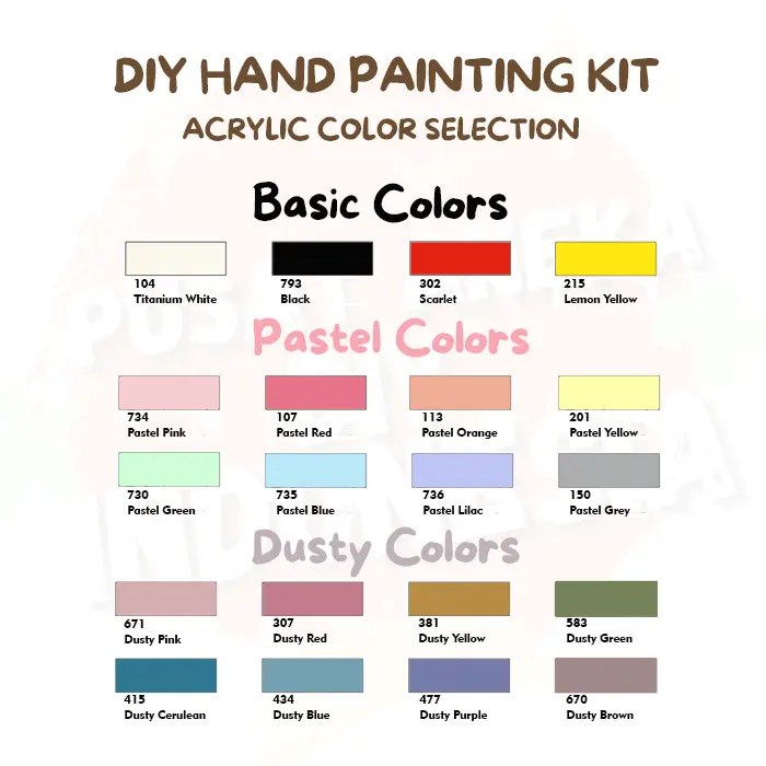 DIY Hand Painting Kit 1 Set Canvas Board Couple | Kanvas Lukis Cap Tangan Pasangan 7x7 20x20 20x30 3