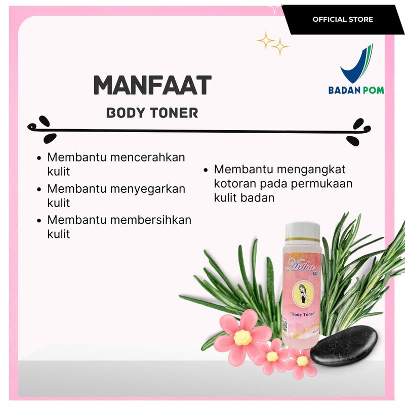 NEW PRODUCT-PAKET BUNDLING TONER BADAN ARTHA LDT ( 1 paket badan lengkap tanpa sabun badan + body toner) [Soap Kosmetik Mencerahkan] 5