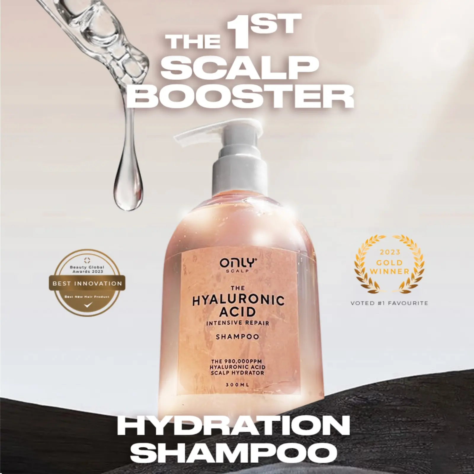 ONLYScalp The Hyaluronic Acid Intensive Repair Scalp Booster Shampoo 300ml