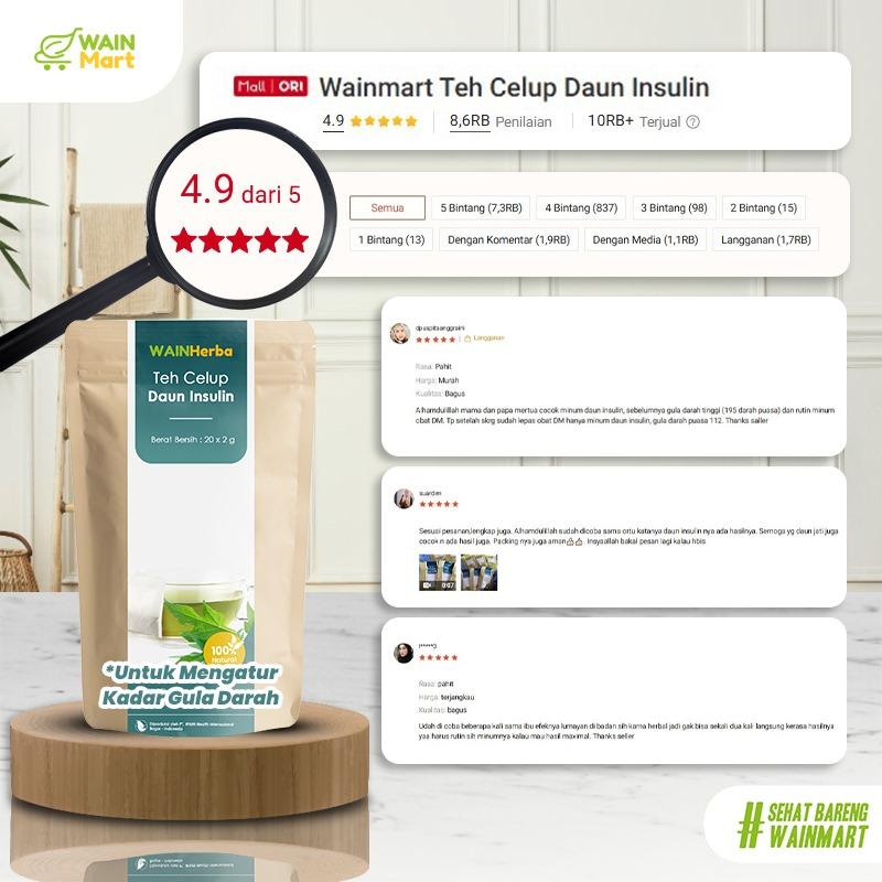 WAINHerba Teh Celup Herbal Daun Insulin - Menjaga Kontrol Gula Darah - 20 Tea Bag 0