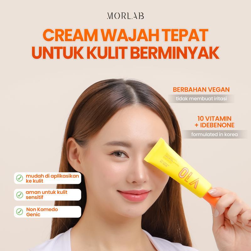 Product Introduction of MORLAB V10 Krim Wajah Mencerahkan dengan Idebenone & Vitamin - Pelembab Glowing 54