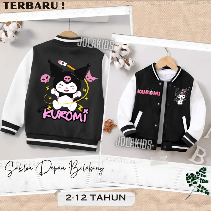 MURAH MURAH ! JAKET BASEBALL DAN HOODIE ANAK KUROMI 2 - 12 TAHUN LAKI LAKI PEREMPUAN
