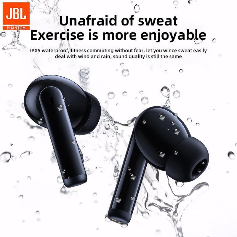 Product Introduction of JBL phantom 5th Earbud Nirkabel Sejati, Suara Kuat yang Dapat Disesuaikan, Waktu Putar 6 Jam, Pengisian Daya Cepat USB-Lightning, Tahan Air, Kontrol Tombol, Earbud Bluetooth, Perjalanan,Olahraga Earphone Headset 2