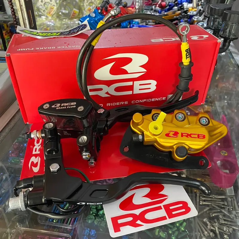 PAKET SET MASTER REM RCB OVAL 14 MM SET HANDLE KOPLING RCB E2 ORIGINAL KALIPER RCB S SERIES 2 PISTON ORIGINAL SELANG REM TDR MASTER SET RCB PNP RX KING CB GL MP TIGER GL100 BEAT SCOOPY VARIO AEROX NINJA R RR SS VIXION FU SONIC JUPITER Z 1 VEGA R FIZ R CBR 3