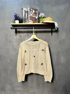 CALISTA CABLE PITA knit sweater crop baju rajut atasan BLOUSE KAOS OBLONG rajut motif cable kepang korean style Panjang Knitwear Cardigan Wanita