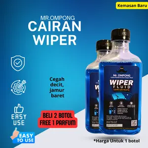 cairan wiper fluid pembersih kaca depan concentrat untuk 4 liter mr ompong Car Karet awet cegah decit dan baret