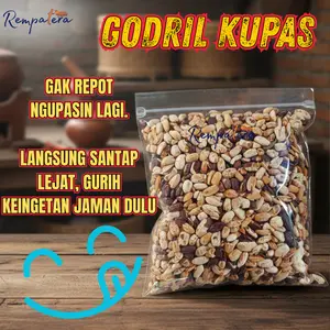 Rempatera - Godril Kupas Siap Santap, Godril Gepuk Cemilan Jaman Dulu - biji trembesi kupas