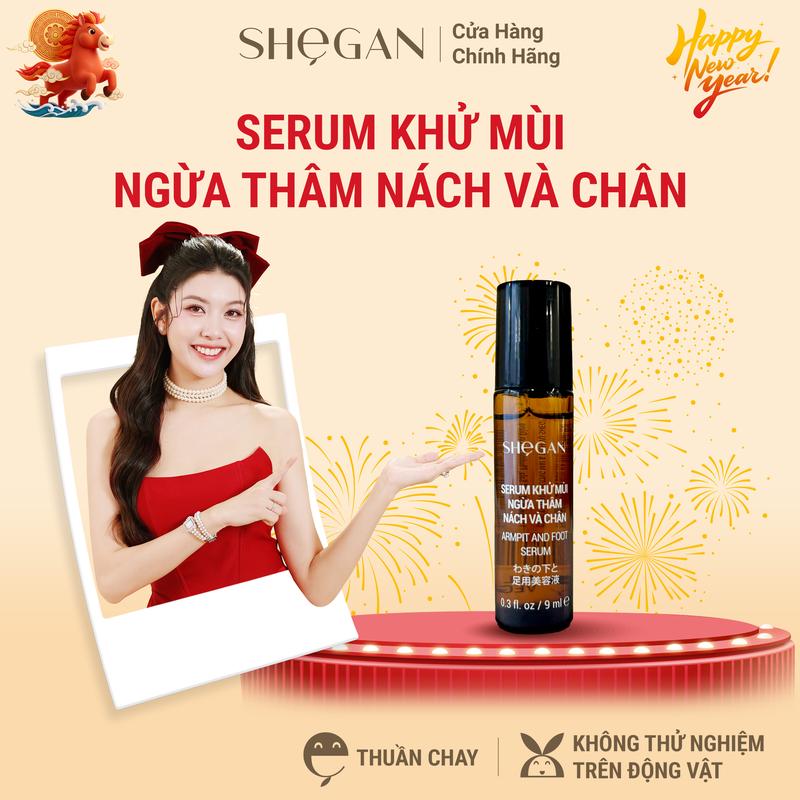   CHE TÊN  Serum Khử Mùi Ngừa Thâm Nách và Chân SHEGAN 9ml - Giảm Tiết Mồ Hôi Vùng Nách và Chân Không Gây Kích Ứng Phù Hợp Cho Mẹ Bầu Mẹ Bỉm 