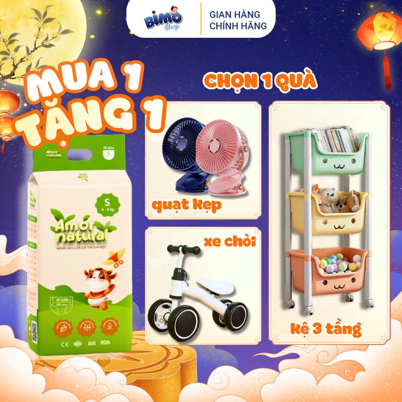 1 Bịch Tã/ Bỉm AMOR NATURAL VIỆT NAM Thoáng Khí Mỏng Nhẹ C