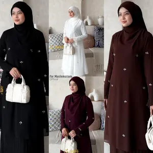 UZMA SET 3IN1 KURUNG MELAYU CERUTY MIX PAYET MUTIARA SETELAN WANITA MALAY TERBARU FAR MOSLEMSTORE