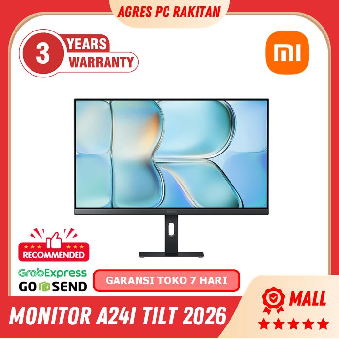 Gambar XIAOMI MONITOR 24 INCH A24I 2026 IPS FHD 1080P 6MS 300NITS 144HZ TILT 3Y - MONITOR A24I 2026 dari AGRES PC RAKITAN Kota Administrasi Jakarta Utara Tokopedia