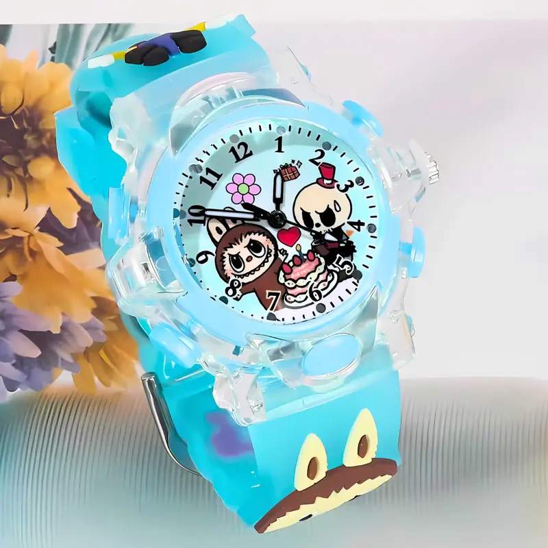 Jam Tangan Anak Karakter Labubu Trendy Untuk Si Kecil Yang Aktif dan Stylish Fitur Lampu Berkedip 1