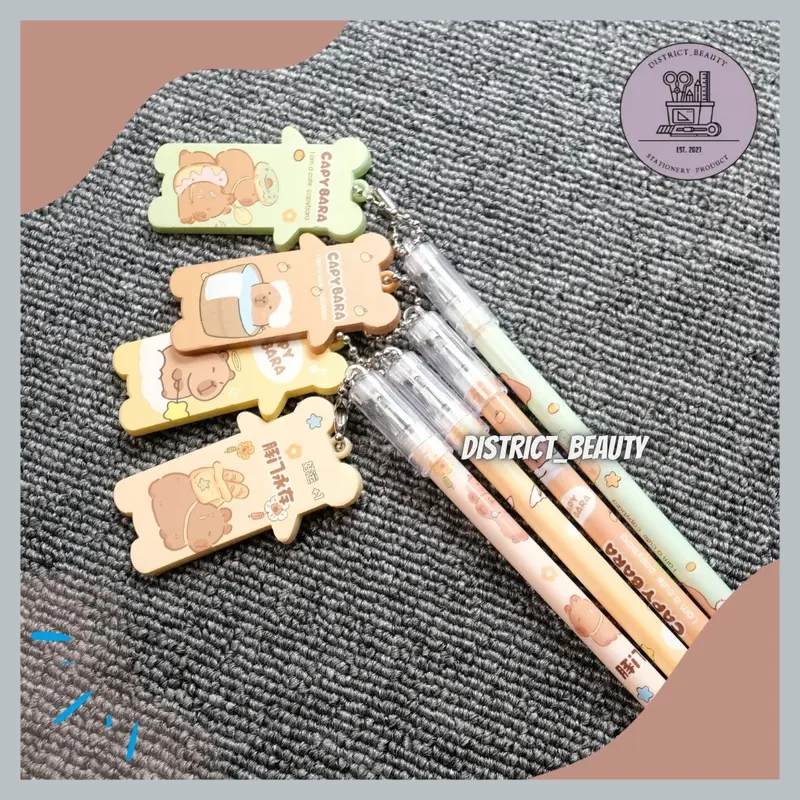 PULPEN GANTUNGAN KACA CAPYBARA PENA GEL GANTUNG CERMIN KAPIBARA CAPPIBARA LUCU TERMURAH 2