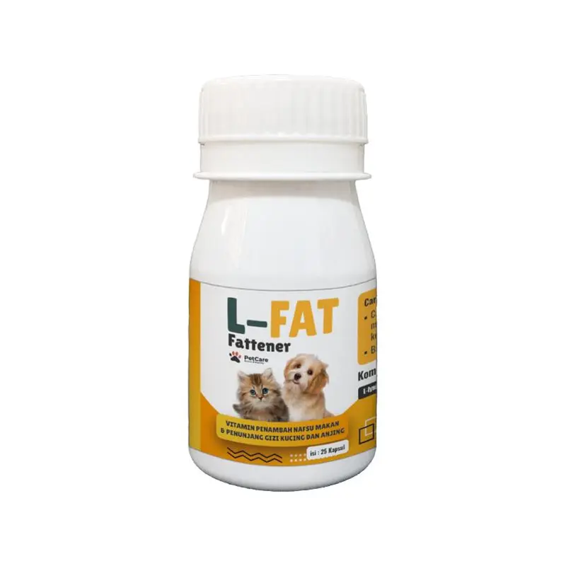 Vitamin Penambah Nafsu Makan Kucing dan Anjing L FAT FATTENER 25 Caps Premium For Cat|vitamin nafsu makan kucing 0