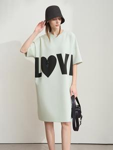 レディース エアクッションTシャツワンピース、カジュアルな夏トップス、快適で通気性が良く、日常使いに最適、スタイリッシュで着回し自在