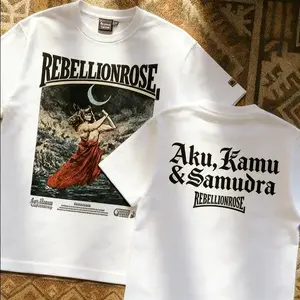 (COD)kaos band Rebellionrose - aku kamu dan samudra / kaos band punk kaos band rebellionrose Tshirt Pendek/kaos hitam pria/kaos band pria/ bahan katun Combed Nyaman Baju Distro For aldults & KIDS Putih