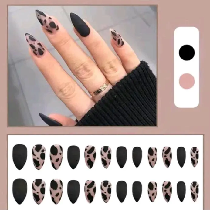 Kuku Palsu Motif Leopard Isi 24 Free Lem 0