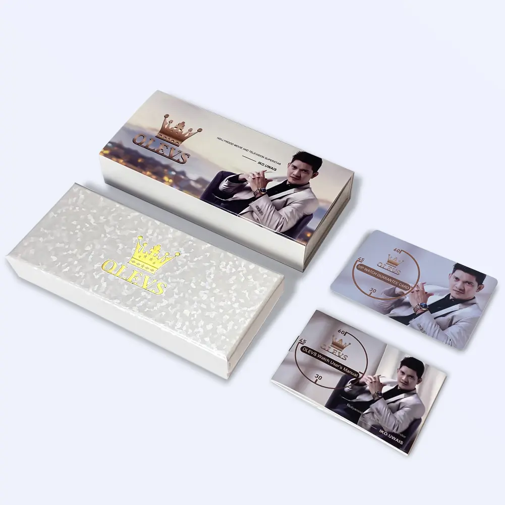 OLEVS Original White Watches Box - Perfect for Storing Your Timepiece