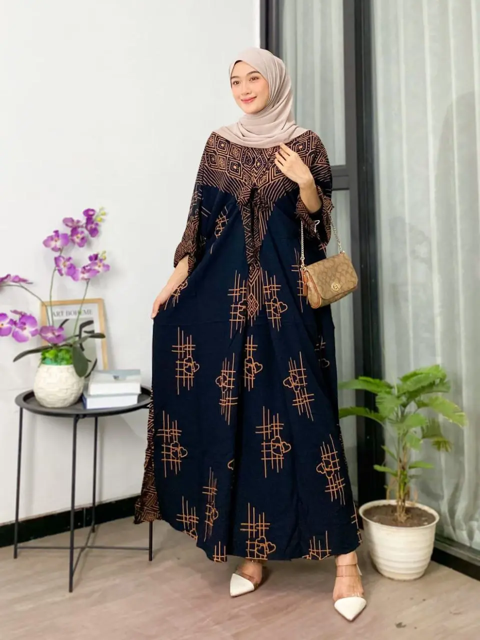 KAFTAN Alona Rayon Premium tebal dan halus, Gamis kaftan kaftan abaya