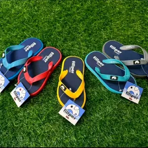 Filiper Sandal Anak Jepit Clasic Flat Garis Warna Pria Wanita Casual Anti Slip Size 21-35 Fashion