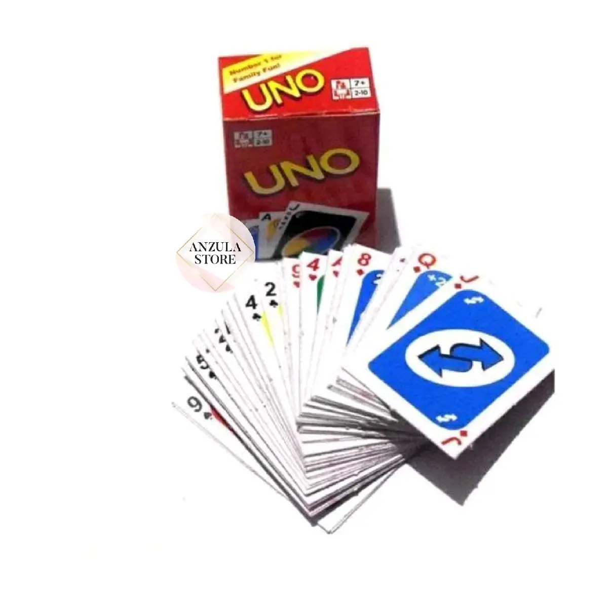 Uno mini 2 box 7x5 cm / kartu uno flip box isi 100pcs / Uno mini murah Game Card