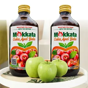Organic Apple Cider Vinegar With The Mother Cuka Apel Makkata Kemasan Botol Kaca 330ml