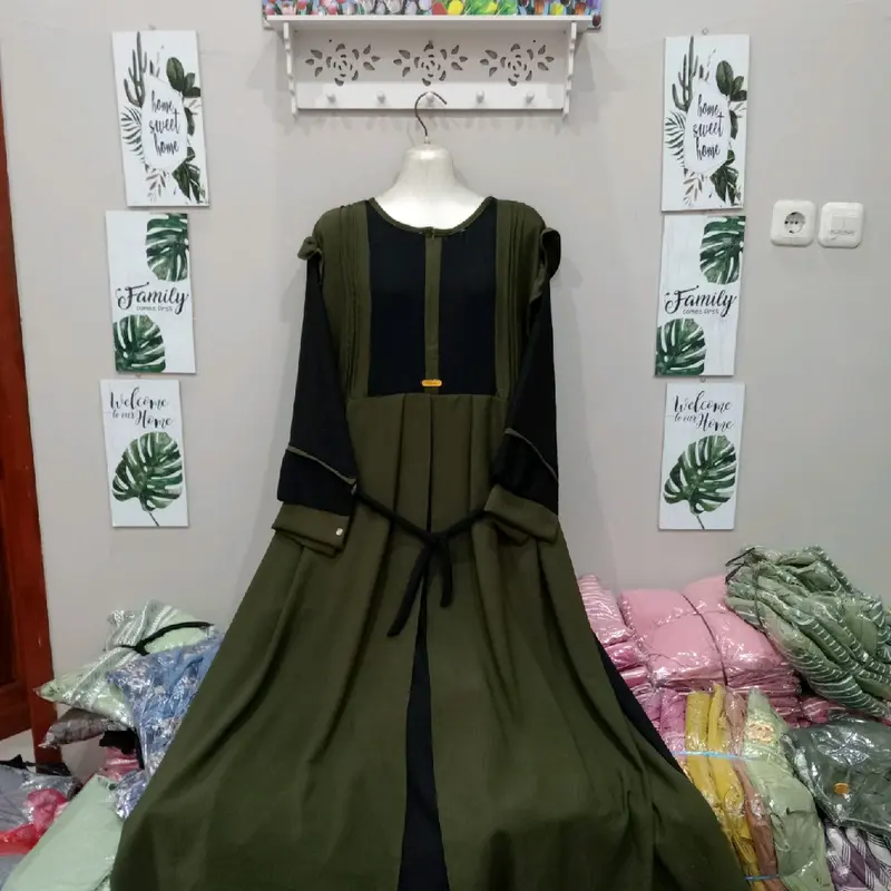 2025 Difarina dress gamis crinkle double layer/gamis dewasa jumbo busui/gamis crinkle kombinasi buka pintu/gamis lebaran model terbaru Wanita Pesta muslimah rekomendasi baju melayu swaroxy vina dres marun 6
