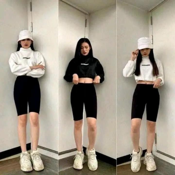 sét 5 Quần legging lửng cho nữ co giãn 4 chiều
