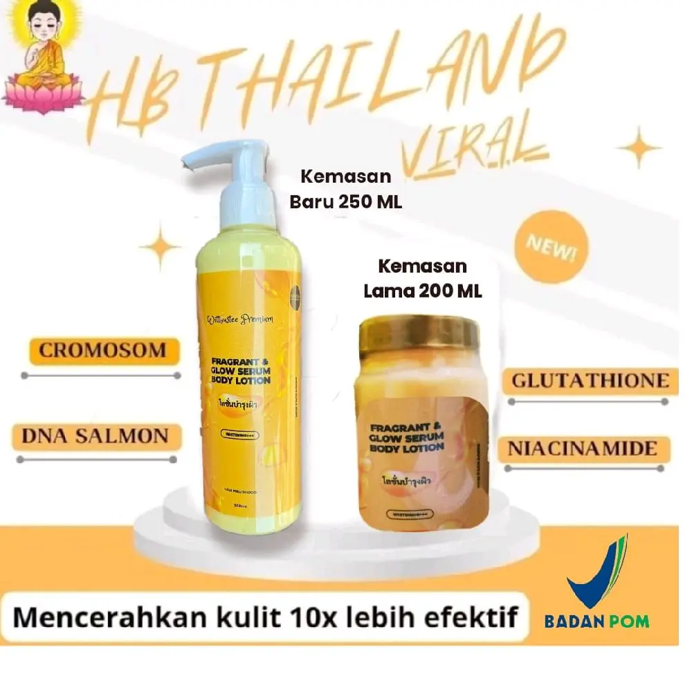 Hb Thailand 200ml+50ml VIRALL,hb whitening, memutihkan kulit dan melembabkan