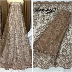 Tile Bordir Tebal Bahan Kebaya Meteran / Kain Tile Tulle  Bordir Pinggiran Tebal