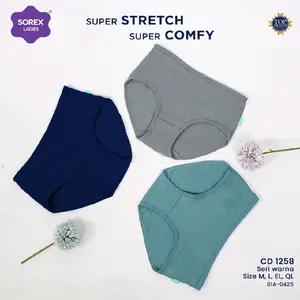 Sorex (3pc, 6pc, 12pc) CD/Celana Dalam Wanita 1258 Super Stretch Elastis