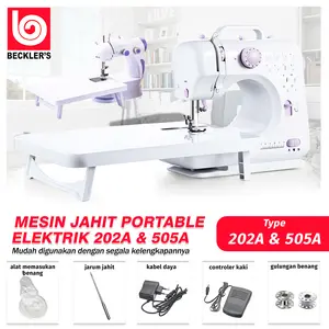(Beckler') Mesin Jahit Mini Portable Mesin Jahit Jarum Multifungsi + Lampu Malam Rapi & Kokoh