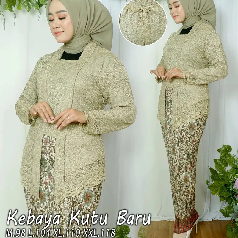Setelan  Kebaya Kutu Baru Modern Dan Elegant Terbaru Mewah 0