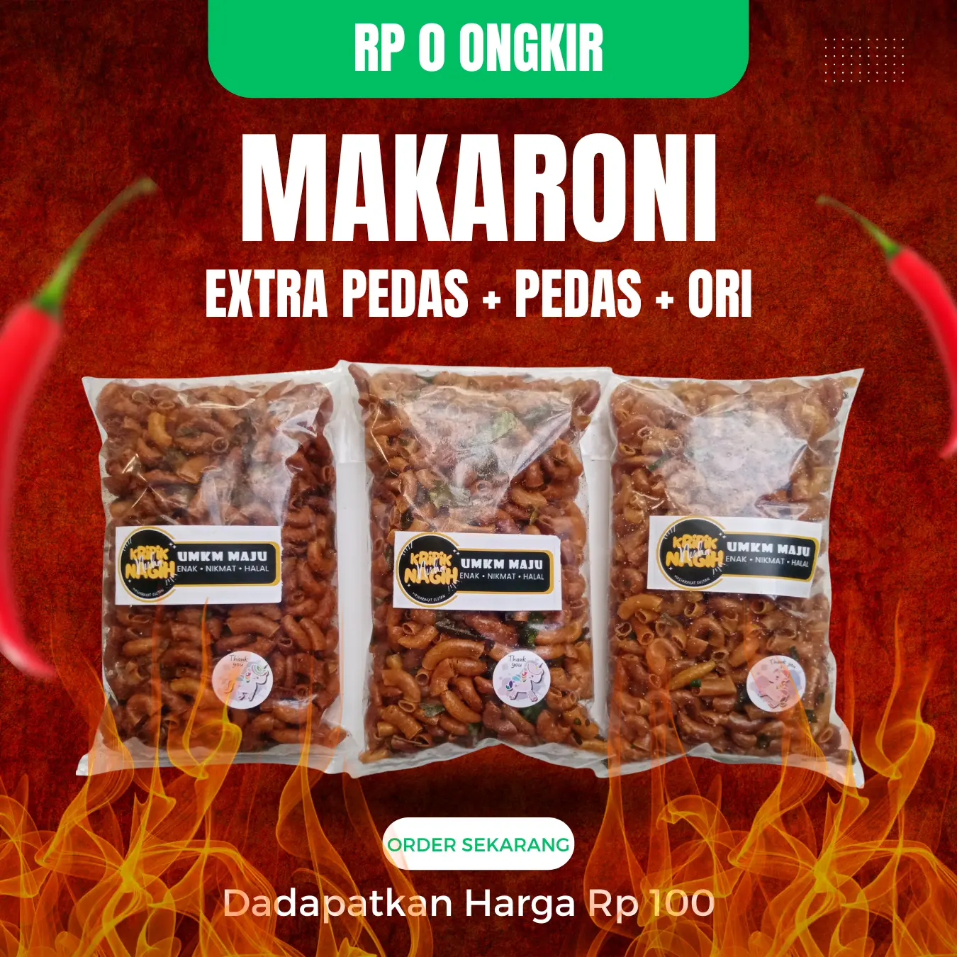 1/4 KG MAKARONI CIKRUH DAUN JERUK 250 GRAM - ENAK BIKIN NAGIH