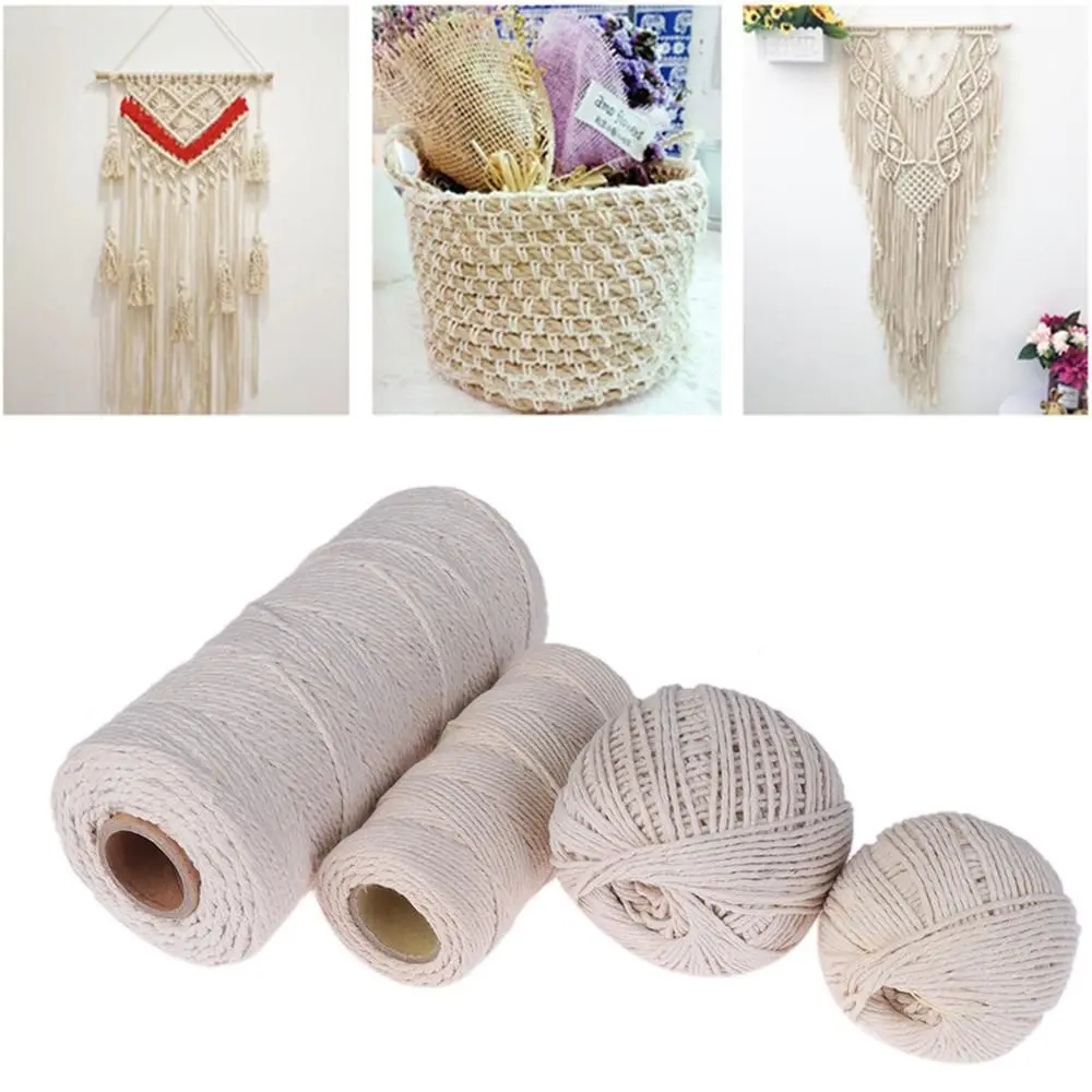 New Gift Packing Home Decor Sewing Cords DIY Rope Twine String  Natural Beige Cotton