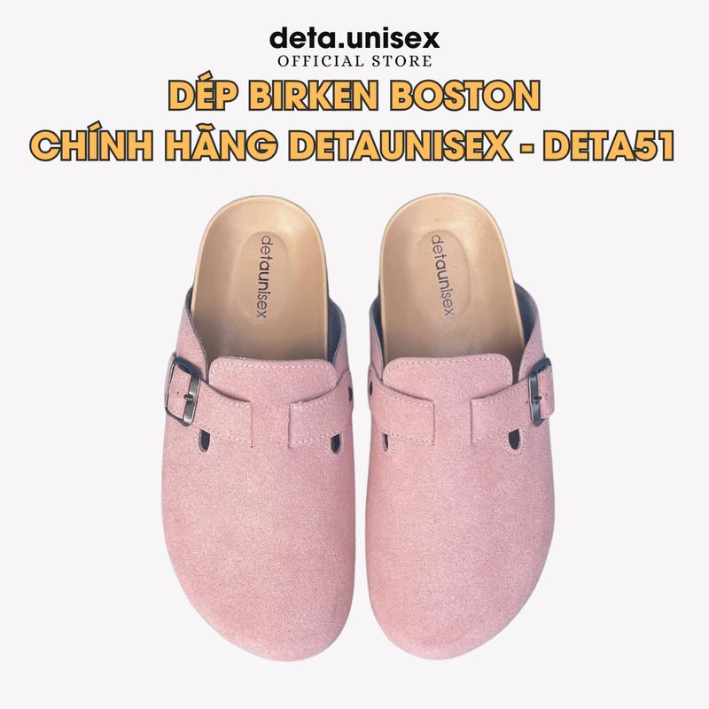 Dép đế trấu sục Birken Boston mùa đông thời trang nam nữ 2024 - Detaunisex - DETA51 dép  đế trấu DéP Quai Ngang Đế Bằng Shoes Leather