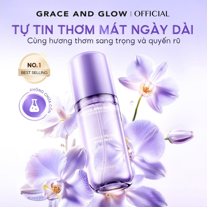  Xịt thơm Body Mist hương Black Opium Grace and Glow Body Mist 100ml lưu hương thơm mát 