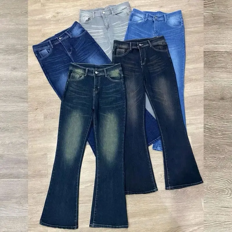 Highwaist Cutbray Jeans Retro 114 - Celana Jeans Cutbray Premium 0