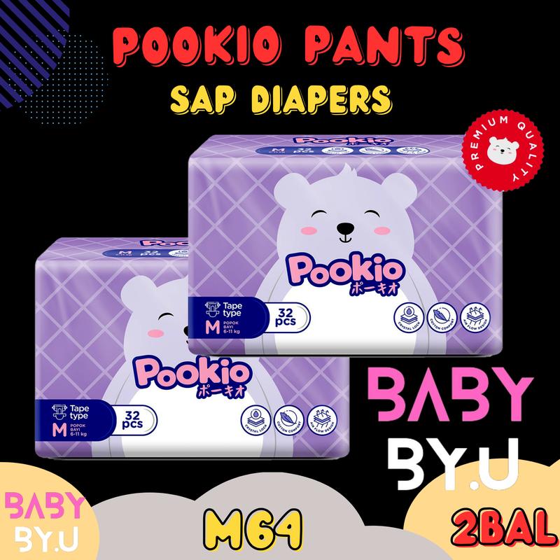[2BAL] POOKIO SAP DIAPERS PANTS NB/S/M/L/XL 6
