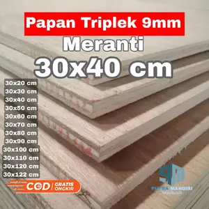 Triplek Meranti 30x40cm Tebal 9 mm Plywood Multiplek Berkualitas Tinggi - kayu triplek