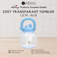 Gambar [EXC HCU] Zoey Transparant Plastic Bottle 1.2 Liter / Botol Minum Tumbler Plastik - PInk  dari Pero Indonesia Kab. Tangerang 4 Tokopedia