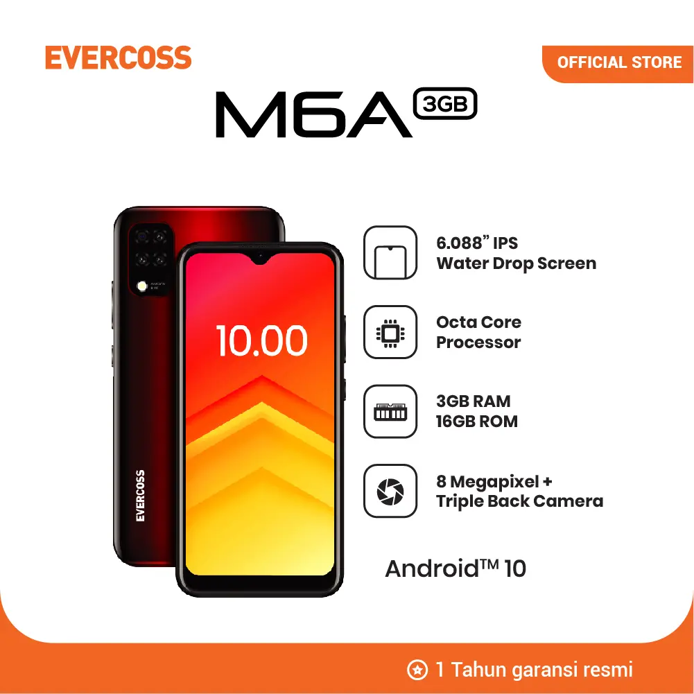 LV EVERCOSS M6A (3GB) - RAM 3GB / ROM 16GB