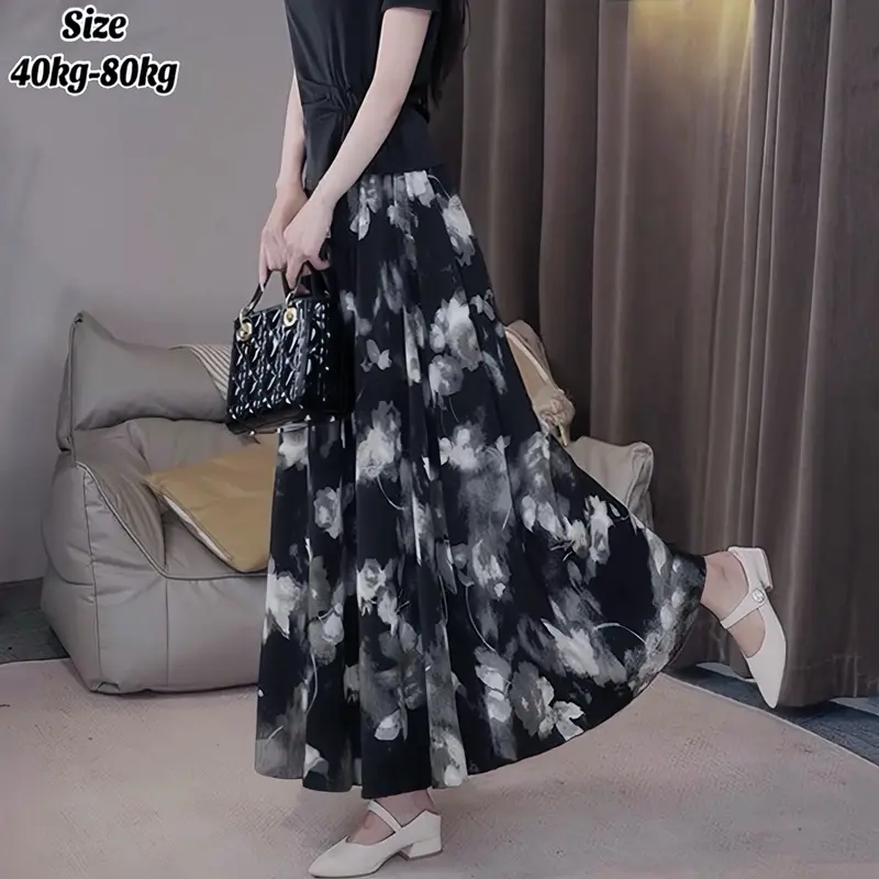 Chân Váy Dài Dáng Xoè - Vải Rất Đẹp - Có Túi - Có Lót Trong - Giấu Bụng - Che Khuyết Điểm - size 40kg-80kg (Big size) - Nữ Women