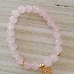 Gelang Kristal Batu Matahari Alami - Liontin Keberuntungan Aksesoris Fashion Pembawa Hoki