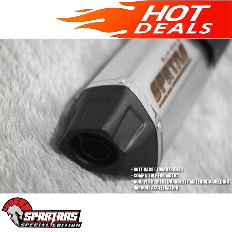 Knalpot Stylo, Filano, Fazio, Nmax, PCX, Vario160, Aerox old, Aerox new semi standart Original Spartans tipe SB1 5