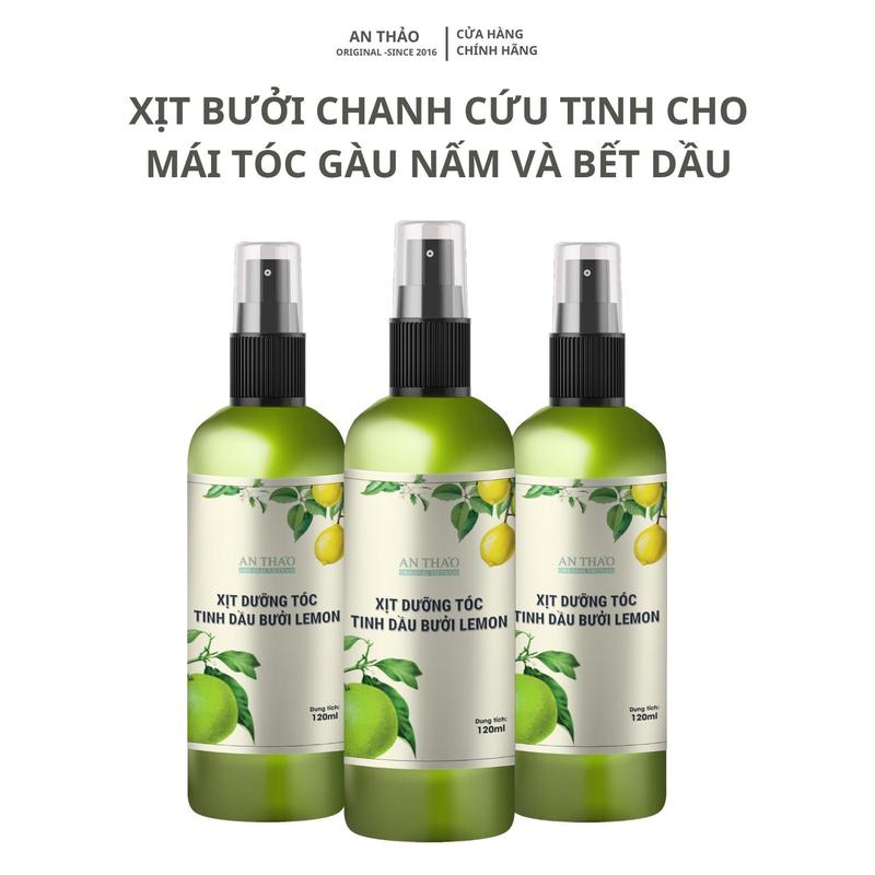 X3ALE120 - Combo 3 Chai Xịt Tinh Dầu Vỏ Bưởi Da Xanh & Tinh Dầu Chanh Tươi 120ml Hỗ Trợ Giảm Rụng, Hỗ Trợ Mọc Tóc Chăm Sóc Tóc